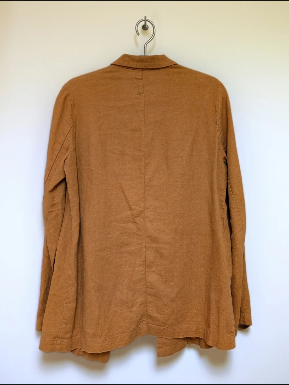 Old Navy Women's Linen Rust-Orange Open-Front Blazer - S - Picture 2 of 3